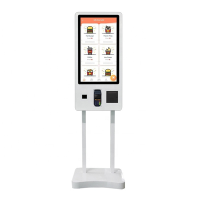White Self Ordering Kiosk Bill Płatności Akceptor gotówki Maszyna biletowa