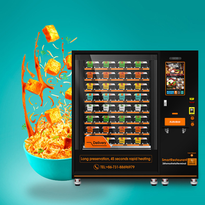 Automat do sprzedaży gorącej żywności Funkcja podgrzewania kiosku na lunch w pudełku