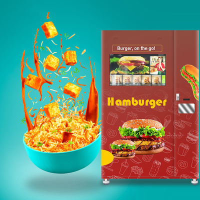 24-godzinny 32-calowy automat z ekranem dotykowym Kiosk na gorące jedzenie z hamburgerami