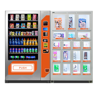 Samoobsługowy automat z napojami przekąskowymi Combo z szafkami o dużej pojemności