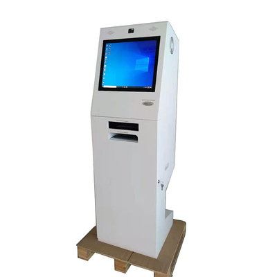 Podłogowy stojący bankomat z systemem operacyjnym Windows obsługuje podwójny ekran