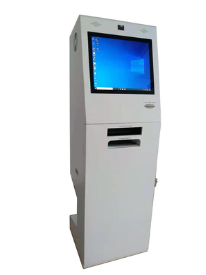 Podłogowy stojący bankomat z systemem operacyjnym Windows obsługuje podwójny ekran