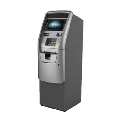 Automat bankowy samoobsługowy bankomat w bankomacie