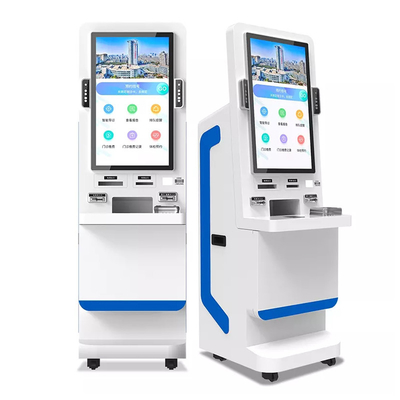32-calowy ekran samoobsługowy Kiosk płatniczy Terminal do rozpoznawania twarzy z systemem pomiaru temperatury