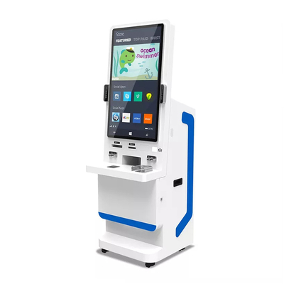 32-calowy ekran samoobsługowy Kiosk płatniczy Terminal do rozpoznawania twarzy z systemem pomiaru temperatury