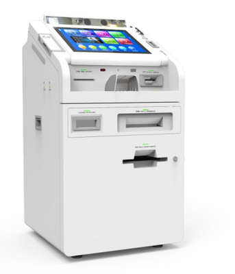 19 cali kąt ekranu dotykowego regulowany biały kompaktowy urządzenie do obsługi bankowej STM Smart Teller Machine