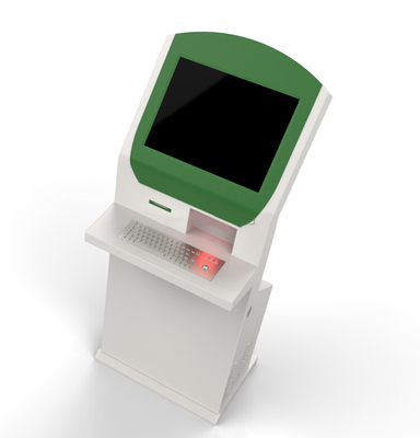 Samoobsługowy kiosk do zarządzania kolejką z ekranem dotykowym i klawiaturą