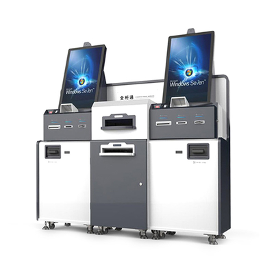 Płatności rachunków Supermarket Cashier Kiosk Pos System z podwójnym ekranem dotykowym