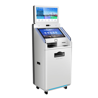 Oficjalne zarządzanie budynkiem Samoobsługowy kiosk płatniczy Metalowa klawiatura Skaner kodów Qr Drukarka Pos Lokalizacja