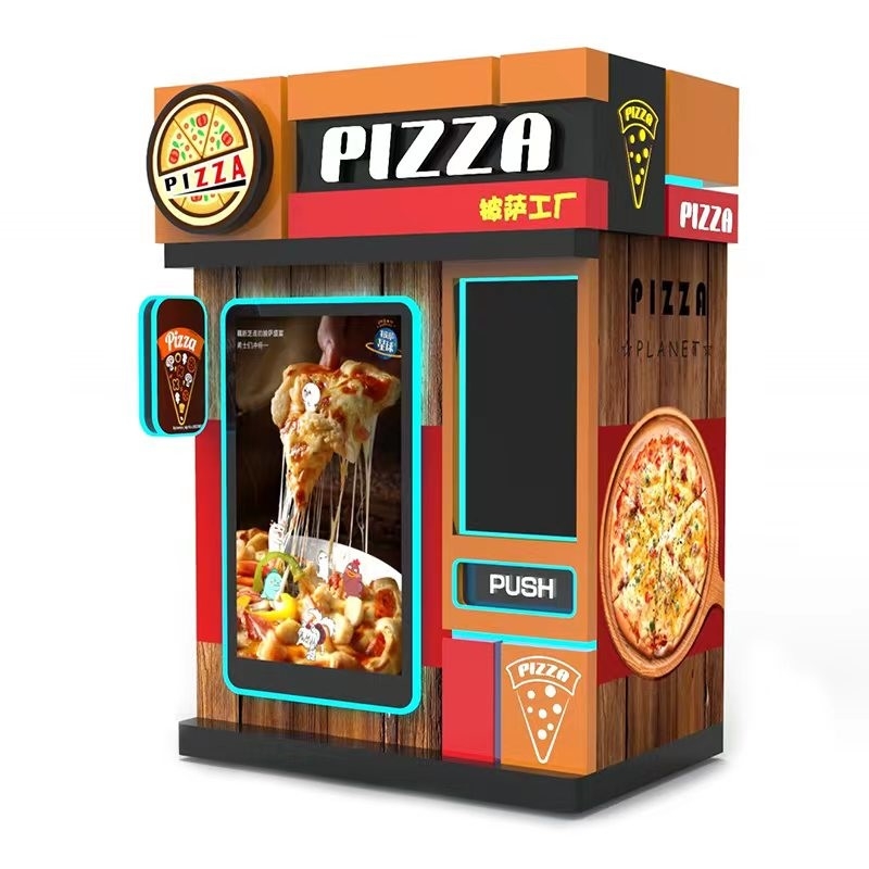 Samoobsługowy kiosk z ekranem dotykowym Pizza Gotowanie gorące jedzenie Automatyczny inteligentny automat vendingowy