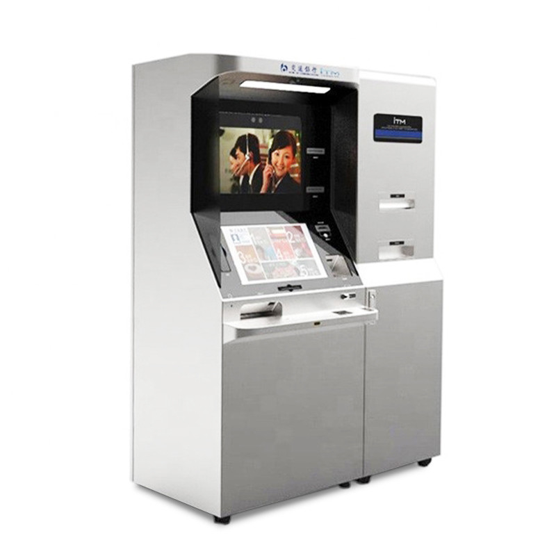 21,5-calowy kasownik wideo Automatyczny kiosk z bankomatem do samoobsługi bankowej