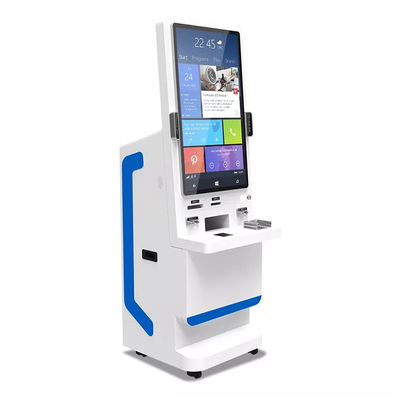 32-calowy ekran samoobsługowy Kiosk płatniczy Terminal do rozpoznawania twarzy z systemem pomiaru temperatury
